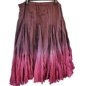 Karma Highway Purple Ombre Flowy Boho Fairycore Cotton Skirt